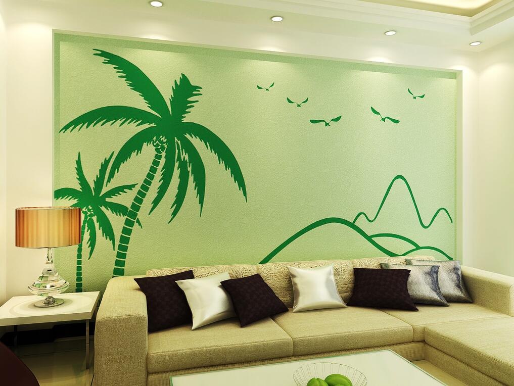 爱美瑞硅藻泥|沙发背景墙系列之清新绿色