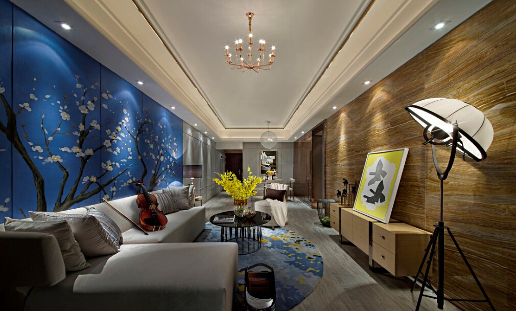 69平时尚现代摩登公寓 时尚客厅硅藻泥图片