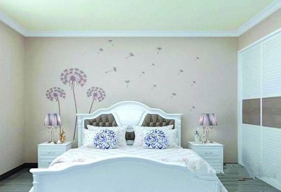经典的硅藻泥卧室背景墙颜色搭配